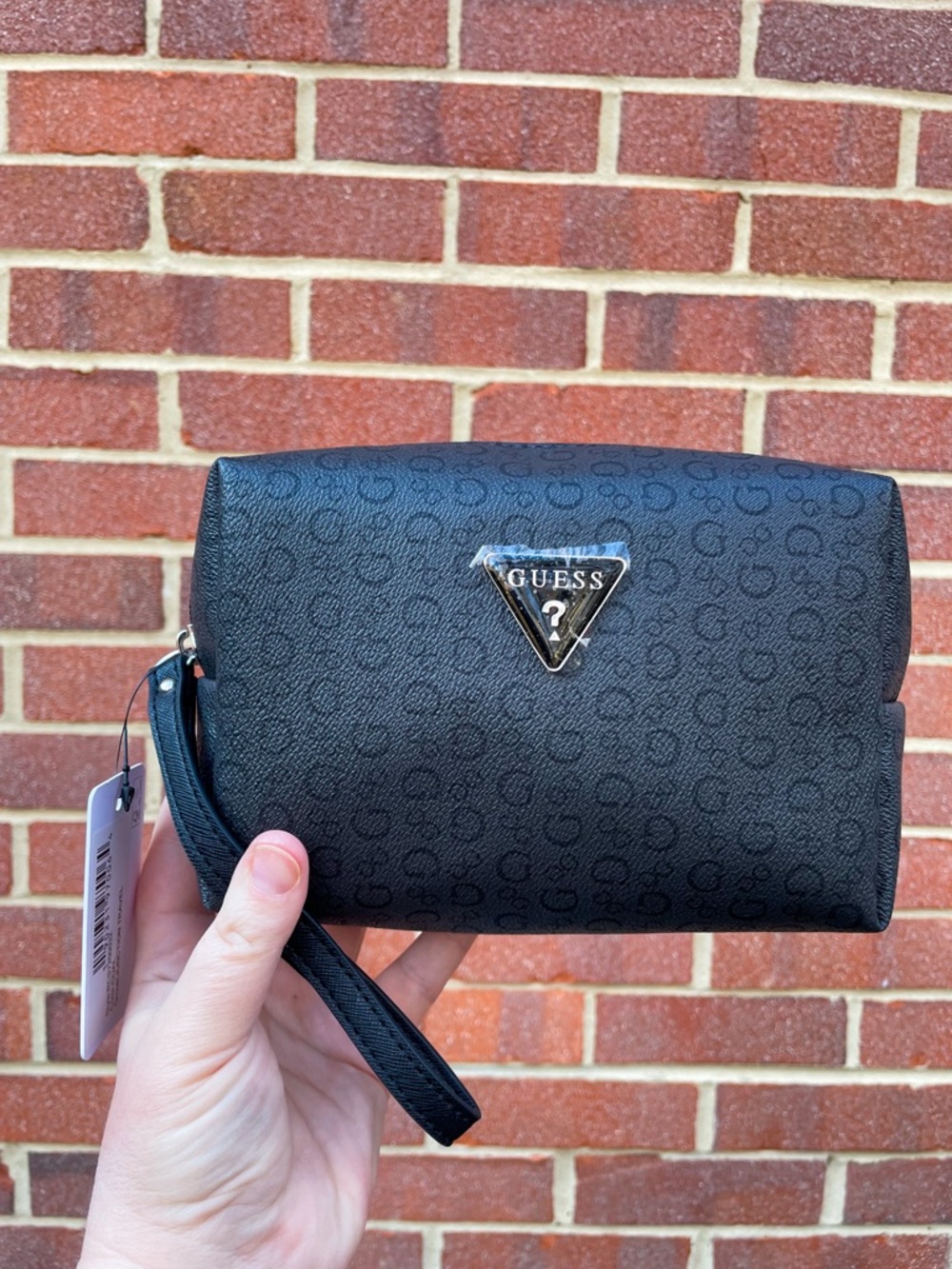 GUESS Black Patterned Makeup/Toiletries Bag - NWT